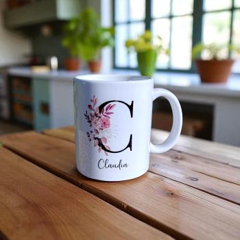 Keramiktasse personalisiert mit Namen und Buchstaben Namenstasse Kaffeetasse Teetasse Kaffeebecher
